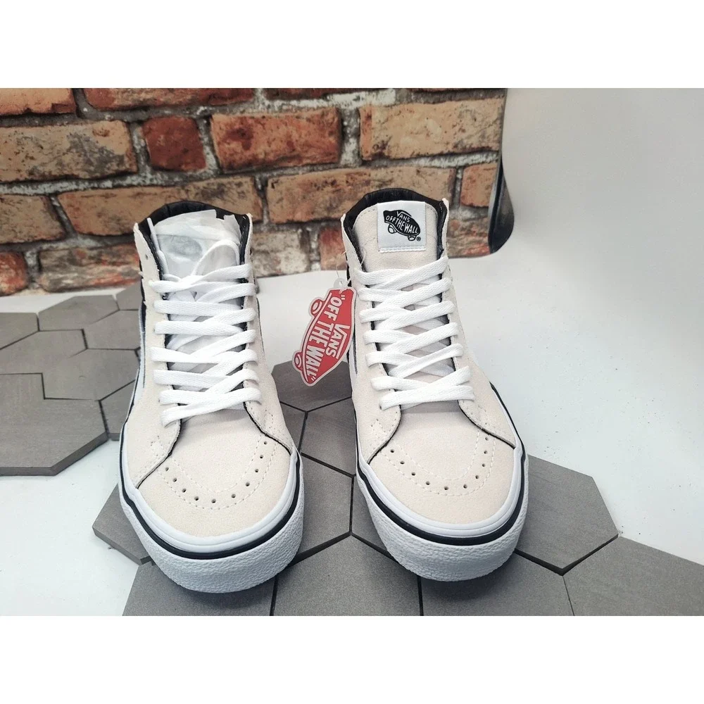 Vans Sk8-Hi Bolt Antique White Black Lightning 2022 Men Sz 6.5 / Women Sz 8.0